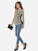 Casual Round Neck Lace Hollow Out Lace Patchwork Long-sleeve-t-shirt