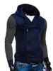 Casual Modern Zips Color Block Men Hoodie