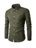 Casual Men's Plain Decorative Zips Small Lapel Shirt