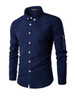 Casual Men's Plain Decorative Zips Small Lapel Shirt