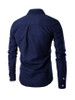 Casual Men's Plain Decorative Zips Small Lapel Shirt