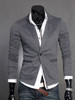 Casual Classic Notch Lapel Solid Single Button Men Blazer