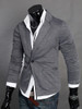 Casual Classic Notch Lapel Solid Single Button Men Blazer