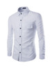 Casual Mens Basic Plain Small Lapel Shirt