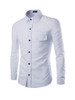 Casual Mens Basic Plain Small Lapel Shirt