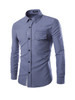 Casual Mens Basic Plain Small Lapel Shirt