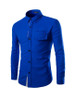 Casual Mens Basic Plain Small Lapel Shirt