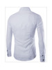 Casual Mens Basic Plain Small Lapel Shirt