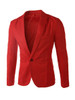 Casual Formal Notch Lapel Single Button Plain Men Blazer
