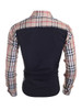 Casual Mens Single Breasted Patchwork Plaid Blouse