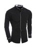 Casual Band Collar Men's Shirt