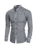 Casual Band Collar Men's Shirt