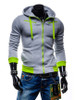 Casual Mens Zips Color Block Hoodie