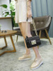 Casual Elegant Black Gold Chain Crossbody Bag