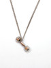 Casual Gold Dumbbell Pendant Chain Necklace