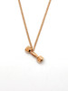 Casual Gold Dumbbell Pendant Chain Necklace
