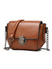 Casual Vintage Chain Plain Crossbody Bag