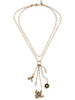 Casual Bee And Floral Pendant Layer Necklace