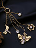 Casual Bee And Floral Pendant Layer Necklace