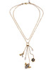Casual Bee And Floral Pendant Layer Necklace