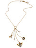 Casual Bee And Floral Pendant Layer Necklace