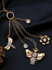 Casual Bee And Floral Pendant Layer Necklace