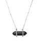 Casual Black Stone Pendant Necklace