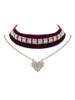 Casual Vintage Velvet Rhinestone Choker Necklace
