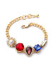 Casual Multicolor Crystal Chain Bracelet