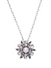 Casual Floral Shape Crystal Pendant Necklace