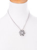 Casual Floral Shape Crystal Pendant Necklace