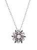 Casual Floral Shape Crystal Pendant Necklace