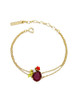 Casual Purple Crystal Chain Bracelet