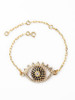 Casual Gold Plated Eye Shape Rhinestone Bracelet Casual Gold Plated Eye Shape Rhinestone Bracelet