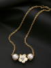 Casual Floral Pendant Pearl Necklace