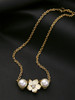 Casual Floral Pendant Pearl Necklace