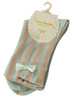 Casual Bowknot Striped Cotton Sock