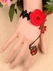 Casual Rose Lace Charm Bracelet With Ring