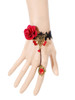 Casual Rose Lace Charm Bracelet With Ring