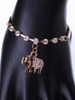 Casual Elephant Rhinestone Pendant Bracelet