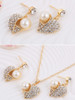 Casual Heart-Shaped Pearl Necklace Earrings Set Casual Heart-Shaped Pearl Necklace Earrings Set