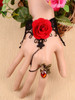 Casual Vintage Rose Bracelet With Ring