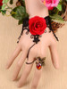 Casual Vintage Rose Bracelet With Ring