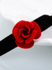 Casual Velvet Rose Choker Necklace Casual Velvet Rose Choker Necklace