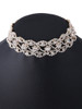 Casual Alloy Rhinestone Hollow Out Choker Necklace