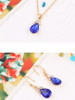 Casual Zircon Crystal Drop Necklace Earrings Set