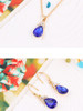Casual Zircon Crystal Drop Necklace Earrings Set