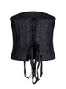 Casual Strapless Lace-Up Plain Corset
