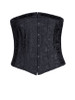 Casual Strapless Lace-Up Plain Corset