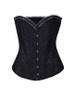 Casual Lace-Up Ruffle Trim Single Breasted Plain Corset